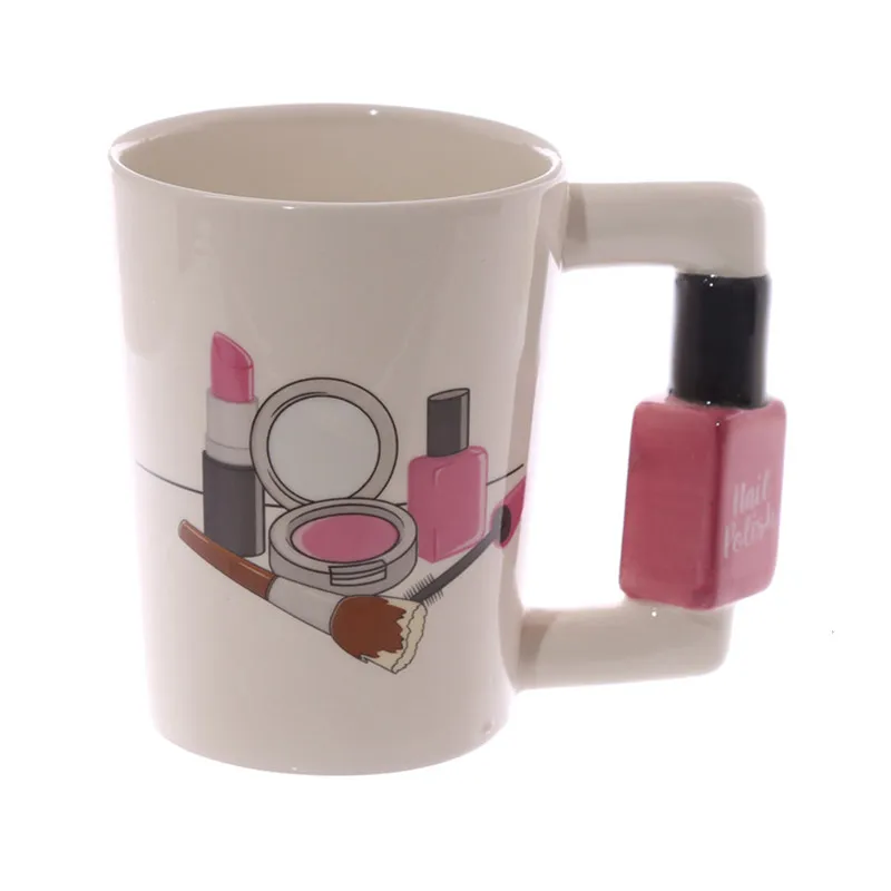 

Fashion Girl Beauty Tools Ceramic Mugs With Handle Tea Coffee Milk Personalized Mugs Novelty Gifts