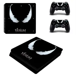 Пленка Venom PS4 тонкий кожи виниловая наклейка, стикер для Playstation 4 консоль и контроллер PS4 тонкий кожи Стикеры s