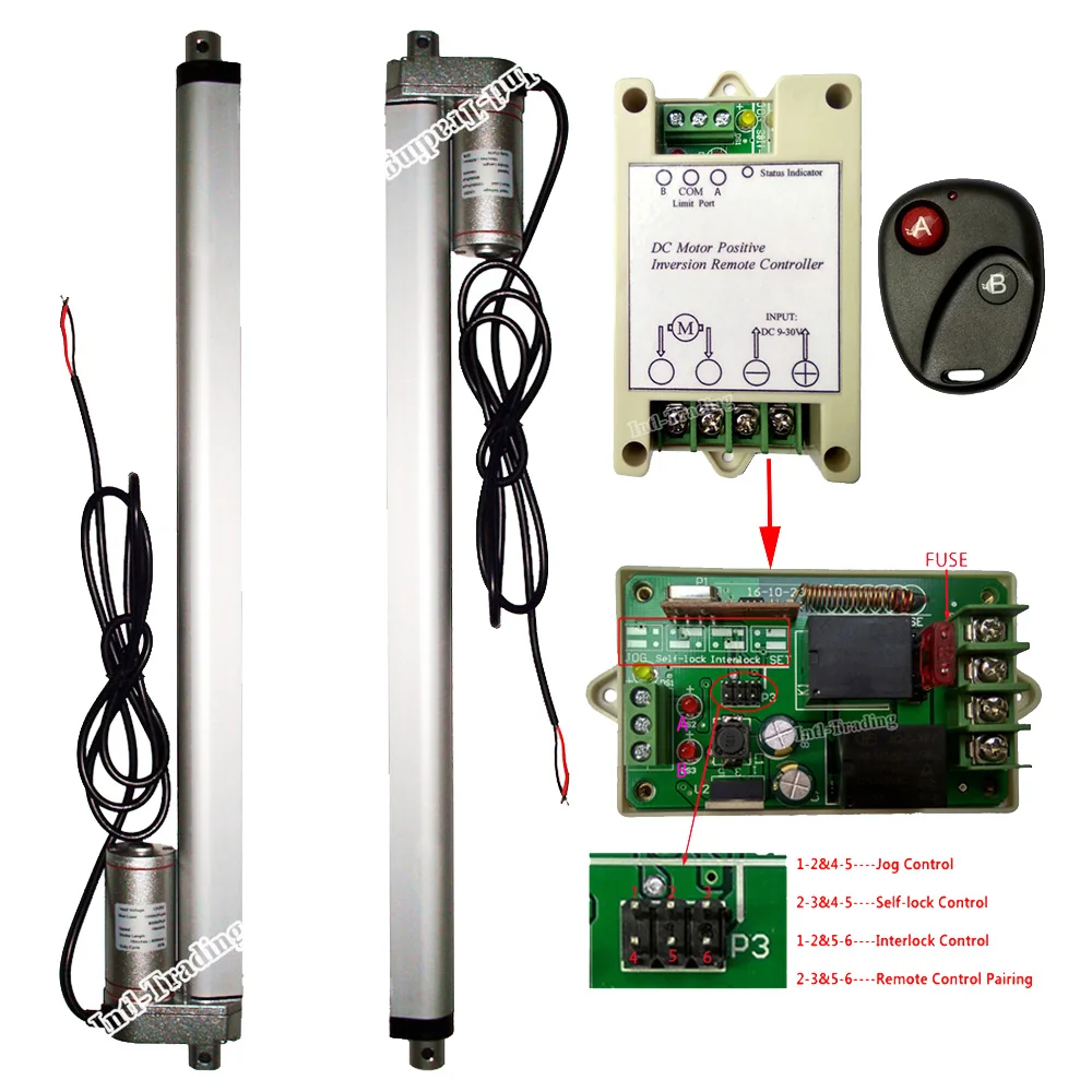 

High Power 2 Set 12V 18" 450mm Linear Actuator 14mm/s High Speed DC Motor +Wireless Remote Control System Low Noise for Car RV