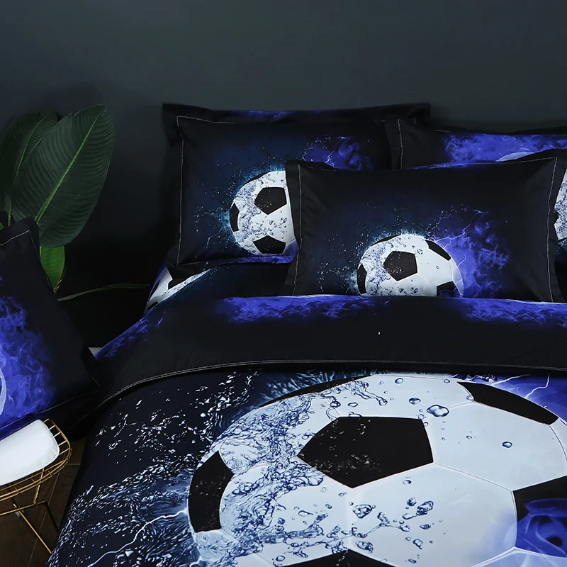 3D футбольное Спортивное постельное белье для мальчиков, Стёганое одеяло, покрывало для взрослых и детей, постельное белье, постельное белье, набор пододеяльников