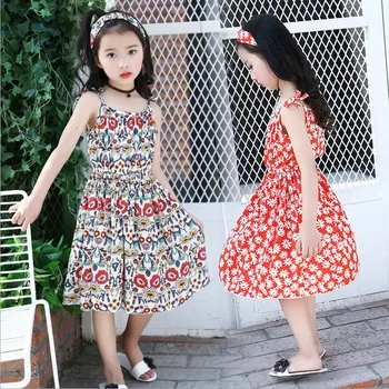 

Baby Girls Dress Summer Style Sleeveless toddler Printed flower Children Clothes Rapunzel Princess Dress 3 4 6 8 10 12 years old