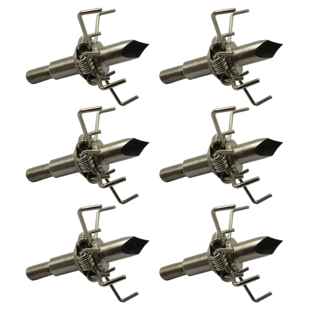 

6PCs Judo Broadheads 100gr Paw Points 4mm Screw on/off Tips for Bow and Arrow Hunting