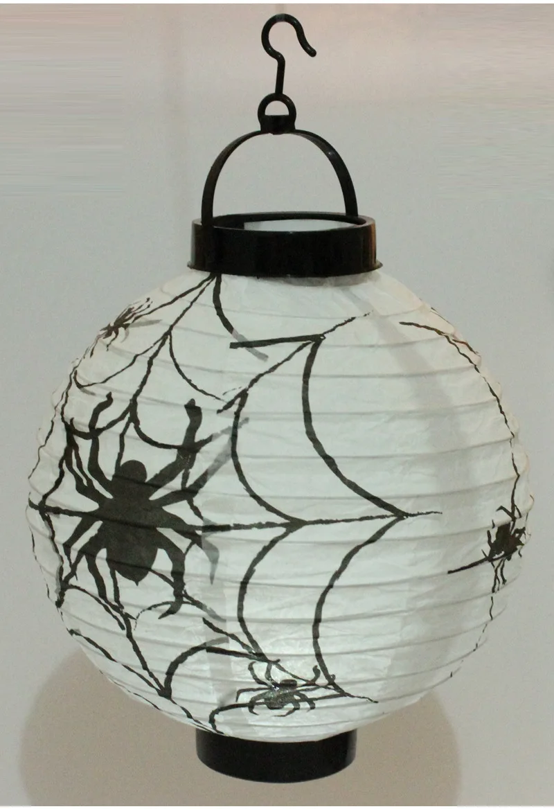 thumbnail image 1 of 1 linterna de papel decorativa de 20 cm para Halloween, con estampado de calabaza, fantasma, araña, murciélago, linterna colgante, accesorios de decoración divertidos para niños de Halloween, 1 of 5