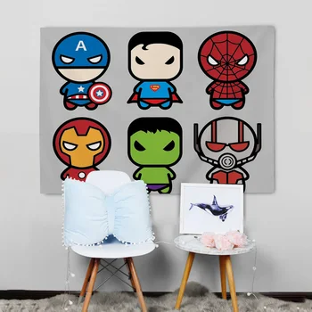 

Superhero Cartoon Design Endgame Wall Tapestry Shield Bedding Cover Beach Towel Picnic Yoga Mat Home Decoration