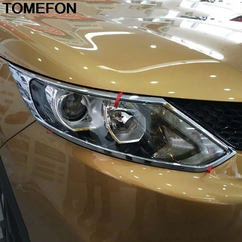 TOMEFON для Nissan Qashqai J11 передний головной светильник, головной светильник, крышка для век, отделка, внешние аксессуары ABS