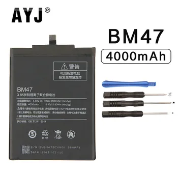 

Original AYJ BM47 Battery For Xiaomi Redmi 3 3S 3X 4X 3 Pro Replacement Phone Batteries 4000mAh High Capacity Free Tools
