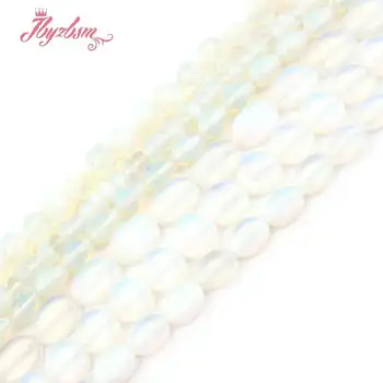 

Oval Square Coin Drop Shape Beads White Opal Stone Beads For Jewelry Making DIY Necklace Bracelat Loose Strand 15" Free Shipping