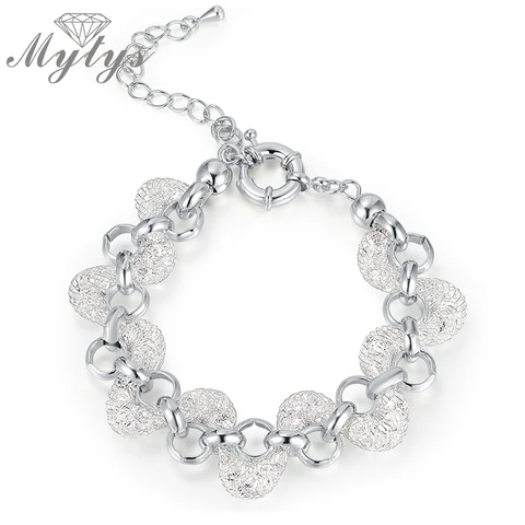 Rede de Arame Pulseira com Extensor Mytys Twisty Malha Pulseira Branco Ouro Cor Cristal Net Lagosta Garra Fechos B995