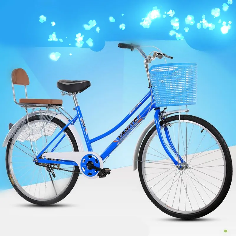 Carbon Steel Material 24 Inch/26 Inch Frame Type Single Speed/6 Speed Adult Children Student Leisure Bicycle