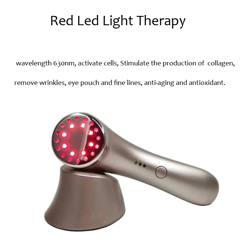 Terapia de Luz Rejuvenescimento da Pele Remoção do Ponto do Enrugamento Aquecimento Infravermelho Vermelho Endurecimento Rosto Beleza Massageador Led 9 Utensílios de cuidado facial