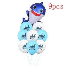 9 шт. латексные шары в виде акулы, украшения для дня рождения, Детские воздушные шары на день рождения, надувные игрушки 12 дюймов