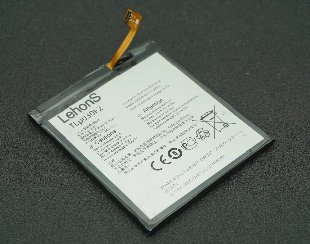 LehonS 3000 мАч Замена Батарея для Alcatel One Touch Idol 4S 6070 К 6070O 6070Y DTEK60 TLP030F1/TLP030F2 5