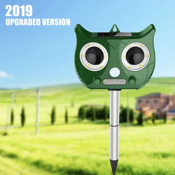 

Outdoor Garden Ultrasonic Solar Pest Repeller LED flash Animal Pest Mouse Repeller Bird Cat Dog Fox Repellent Keep Animals Away