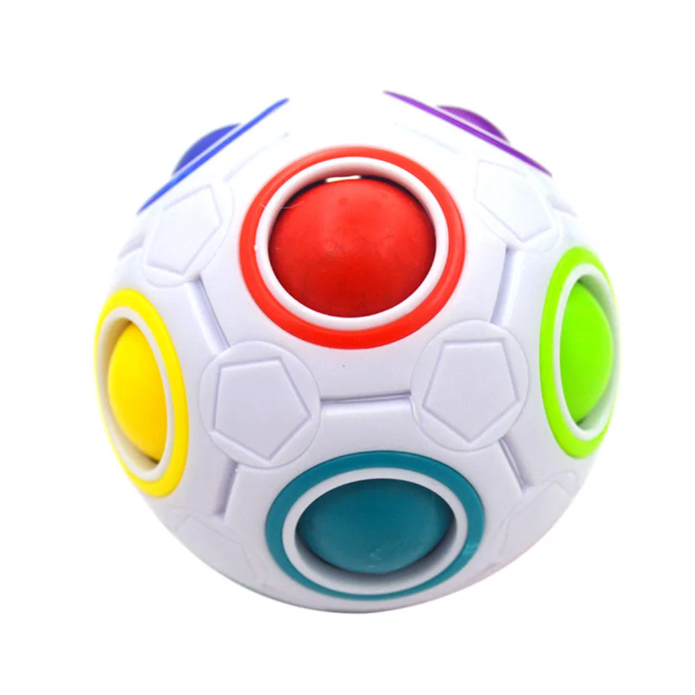 New Rainbow Ball Football Speed Magic Cube Puzzle Cubes Kids