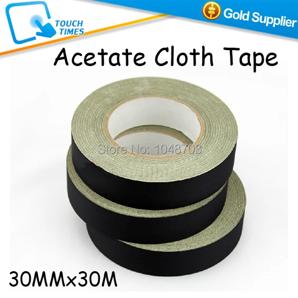 Black Acetate Cloth Tape 30mm*30m High Temperature Insulation Adhesive