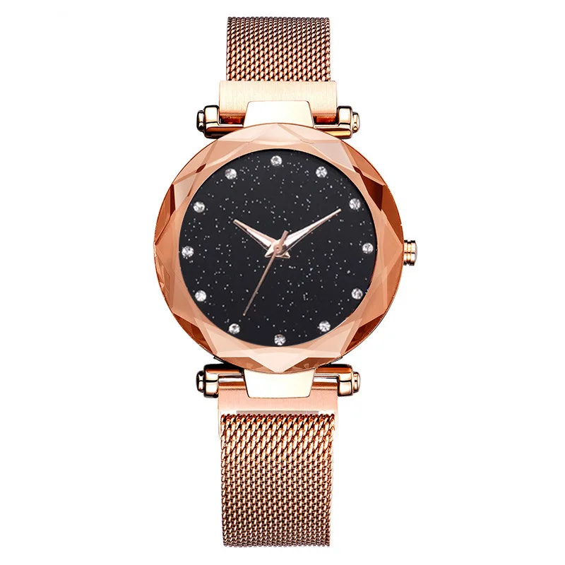 

Quartz Kids Watches Female Douyin with A Magnet Lazy Watch Fashion Starry Sky Women Watch
