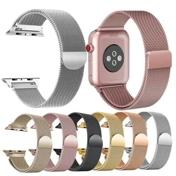 

Essidi Milanese Bracelet Strap For Apple Watch Series 1 2 3 4 5 38mm/40mm 42mm/44mm Watch Band Loop For Iwatch 1 2 3 4 5