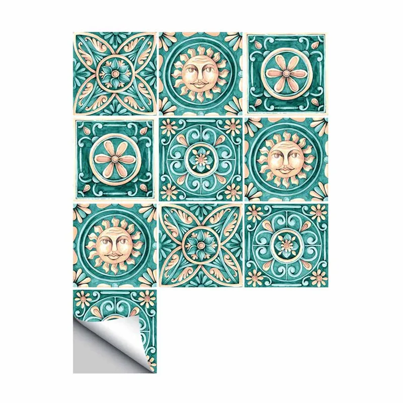 Funlife Italy Majolica Tiles Sticker,Waterproof Self adhesive Bathroom Kitchen Wall Stickers,Home Decor Furniture Art Decal