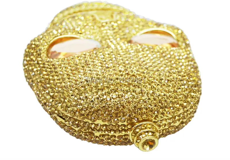 LaiSC Luxury crystal Skull evening bag -20