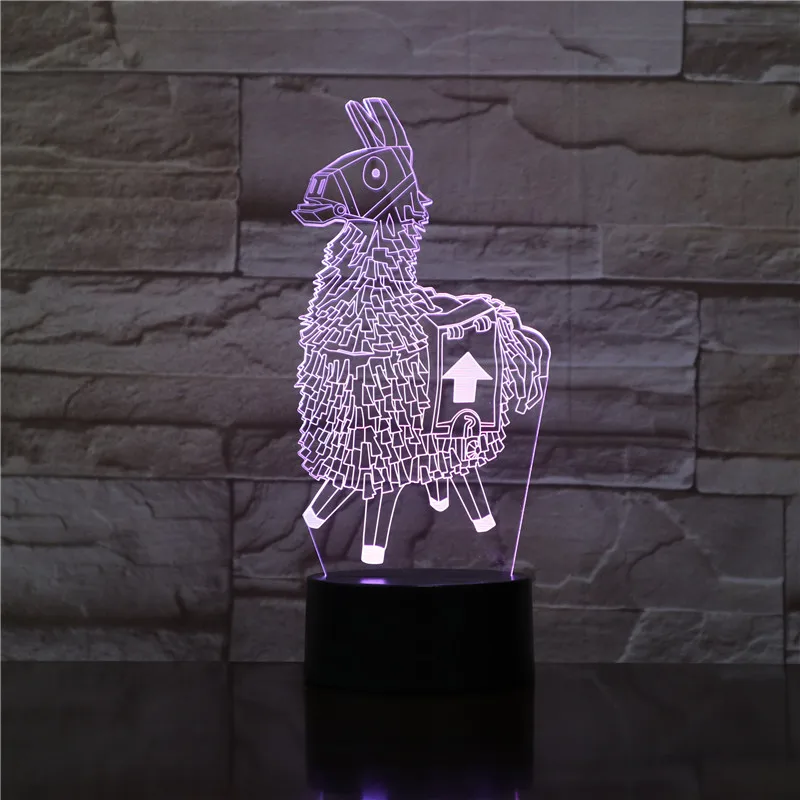

Fortnited Battle Royale Night Light LED Alpaca Fortnight Llama Decorative Lamps Child Kids Gift Fortnit. game item Table Lamp
