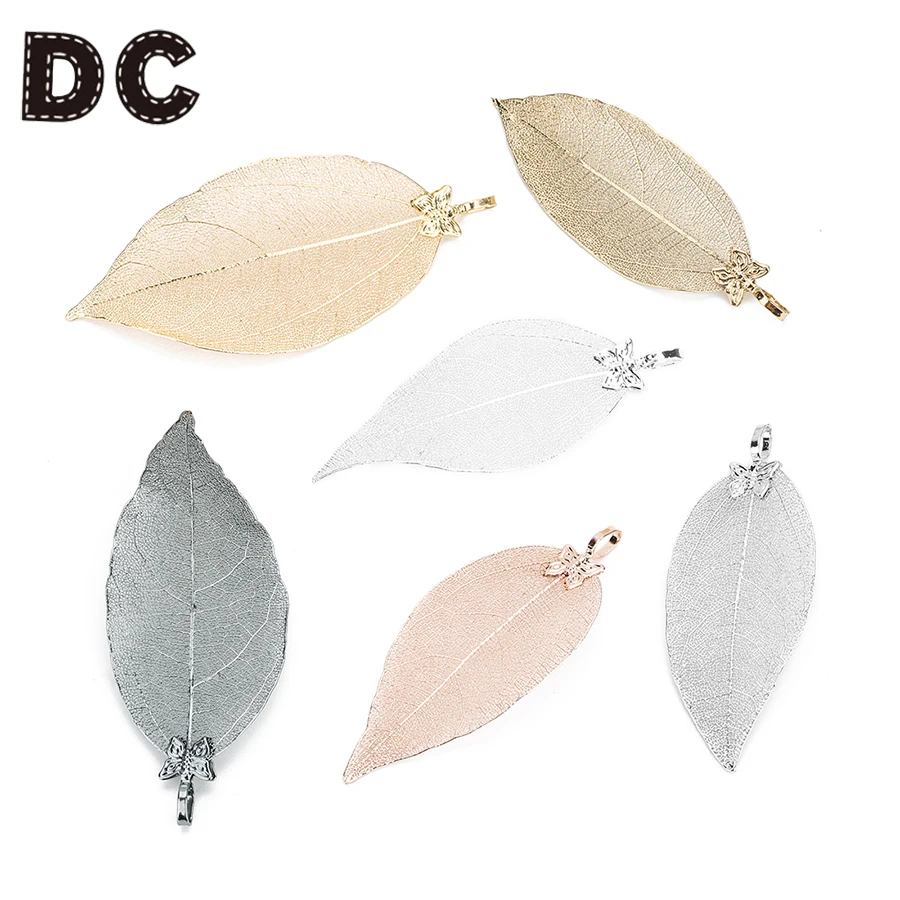 DC New Design Rose Gold Color Butterfly Leaves Pendants for Necklace Earrings 4*6mm Charms DIY Bracelets Jewelry Findings | Украшения и