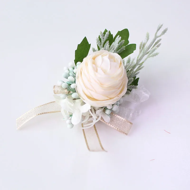 wedding boutonniere Wrist Corsage Bracelet  (45)