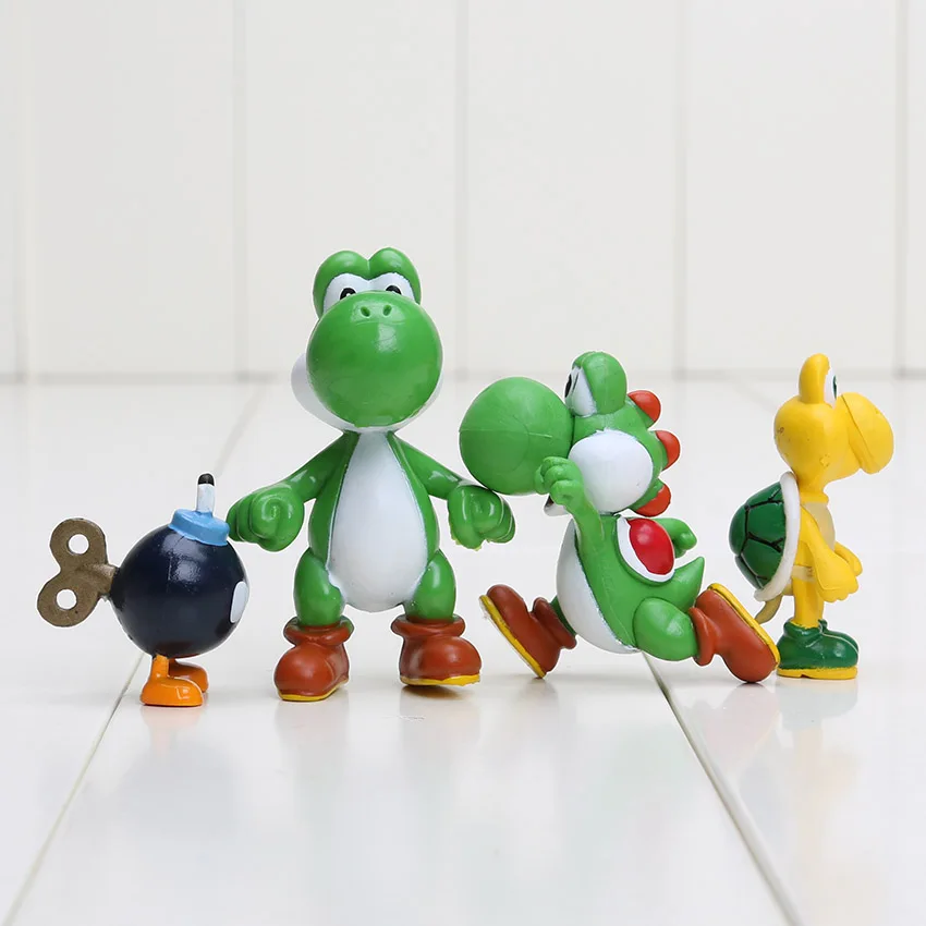 18 шт./компл. Super Mario Bros "-2,5" фигура Йоши игрушка Super Mario Luigi персик Купа жаба ПВХ фигурки