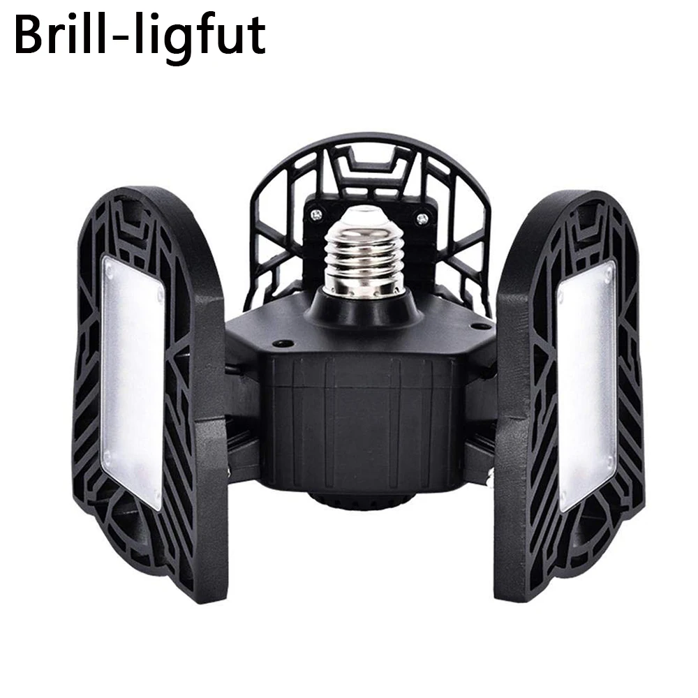 

E27 60W 6000LM Deformable LED Garage Light AC85-265V Ultra bright LED Mining Lamp Ceiling Lighting for Garage Warehouse Basement