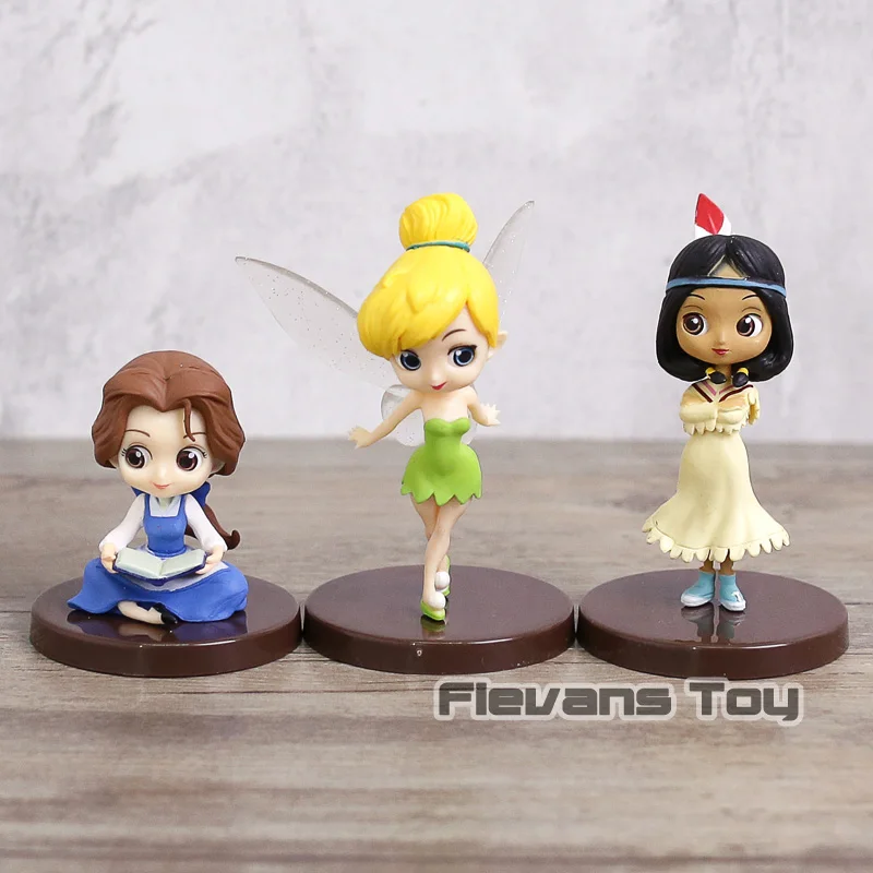 Q Posket Characters Princess Tinker Bell Tiger Lily Bella Mini Pvc