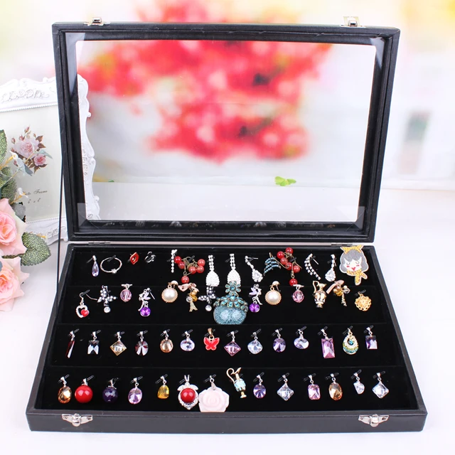 Stud earrings box european style earring boxes jewelry display wearing