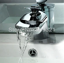 Freeshipping Водопад Кран, Ванной Кран, Смеситель, Умывальник, Ванная Раковина Кран, Кран Воды