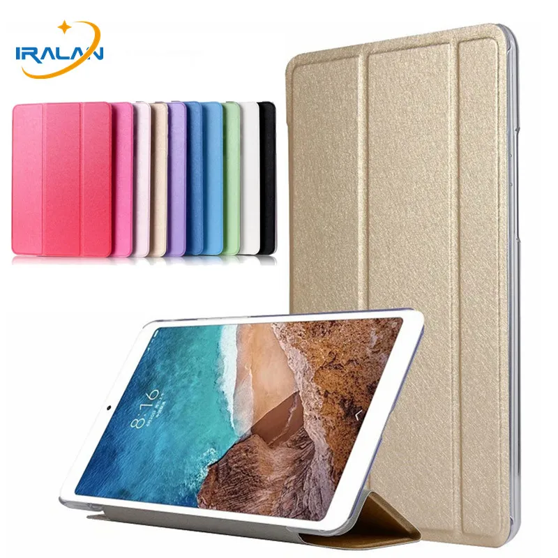 

Ultra thin Tri-Fold Stand Flip Case for Xiaomi MiPad 4 plus Mi Pad 4 plus 10.1 2018 Smart Translucent TPU Cover+stylus pen+film