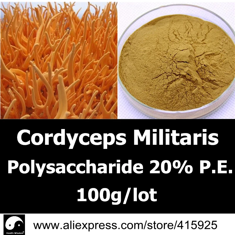 

Natural Cordyceps Militaris Extract Powder 100g Health Care Mushroom Dietary Supplements Cordyceps Powder Polysaccharide 20%