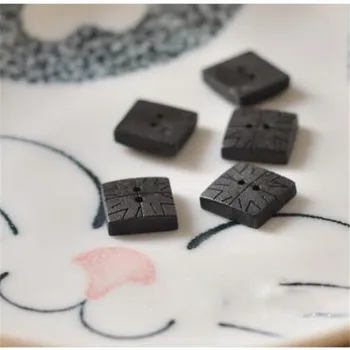 

Custom Clothing Natural Wood Black Buttons