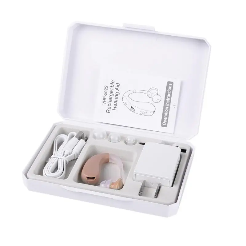 USB Charging Adjustable Hearing Aid Loudspeaker Voice Amplifier Earphone Gift for the Old Fashionable Bluetooth Appearance