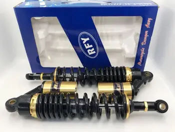

Universal One Pair 360mm 14 " New Motorcycle Rear Air Shock Absorber Suspension 8mm Spring for Honda Yamaha Suzuki Black + Gold