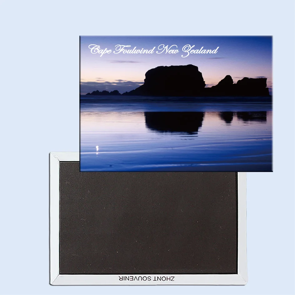 

Tourist Souvenirs,Fridge Magnetic,Exquisite Gift 24548, Crescent Moon and Rock Stacks, Cape Foulwind, New Zealand