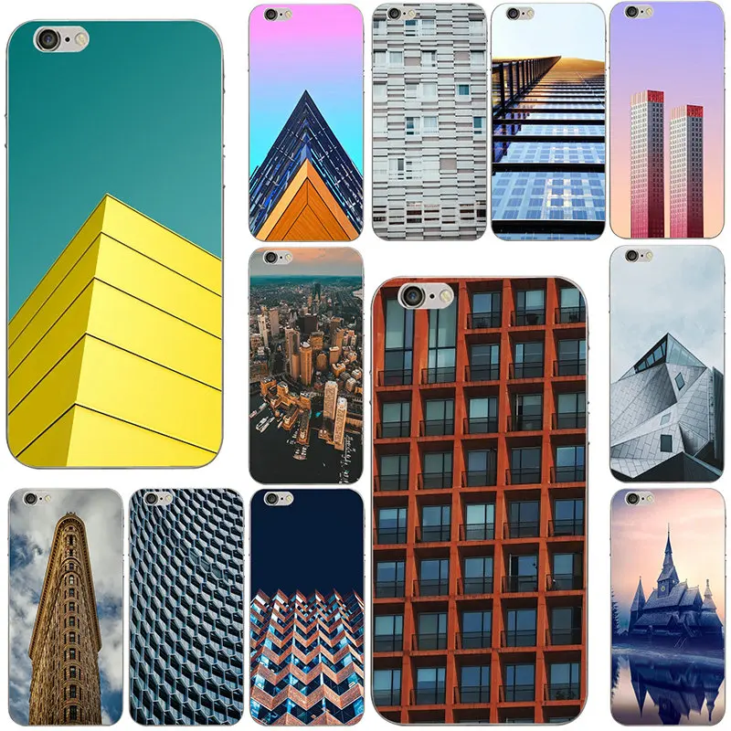 Building Architecture Soft TPU Mobile Phone Cases Cover for iPhone X XR XS Max 7 6 6s 8 Plus 4 4S 5 5S SE 5C Coque Funda Bags |