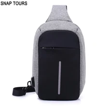 SNAP TOURS Продвижение противоугонные мужские сумки через плечо корейский стиль Мода плечевой ремень одна мужская сумка через плечо бег