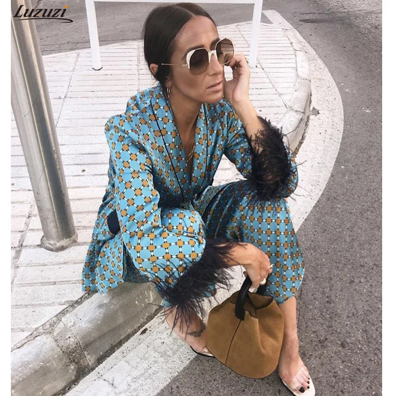 

LUZUZI Fashion jacket women loose kimono coat bow tie sashes pockets tassel decorate outerwear oversized ladies autumn suits
