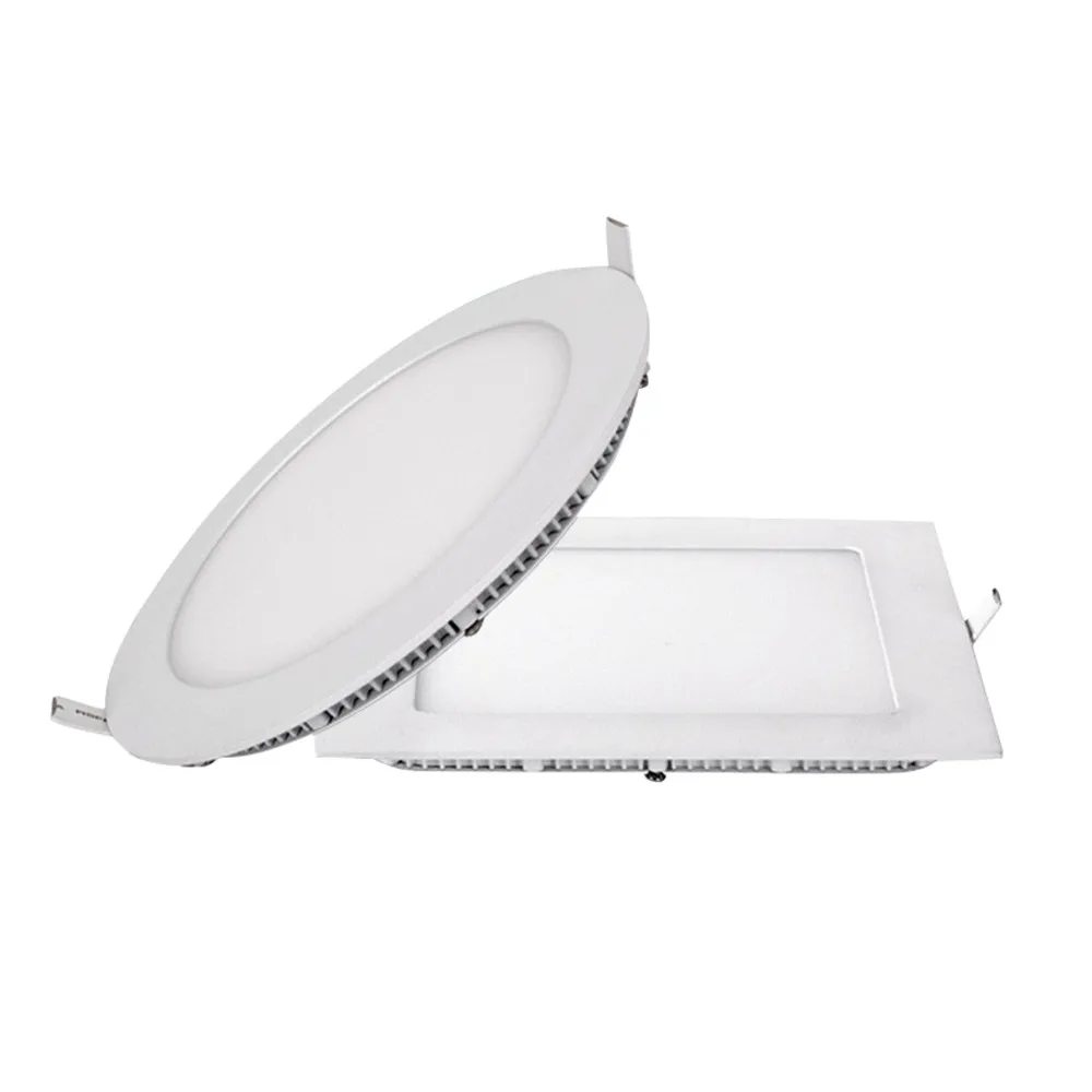 

(4pcs/lot ) 6W 12W 18W Cold/Warm White Square Round LED Ceiling LED panel Downlights led Panel Light lamp SMD2835 AC110V 220V