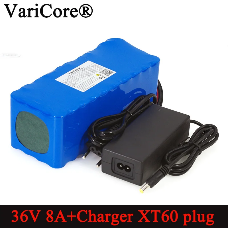 

VariCore 36V 8Ah 500w 18650 Rechargeable battery pack XT60 plug modified Bicycles,electric vehicle Balance car+ 42v 2A Charger
