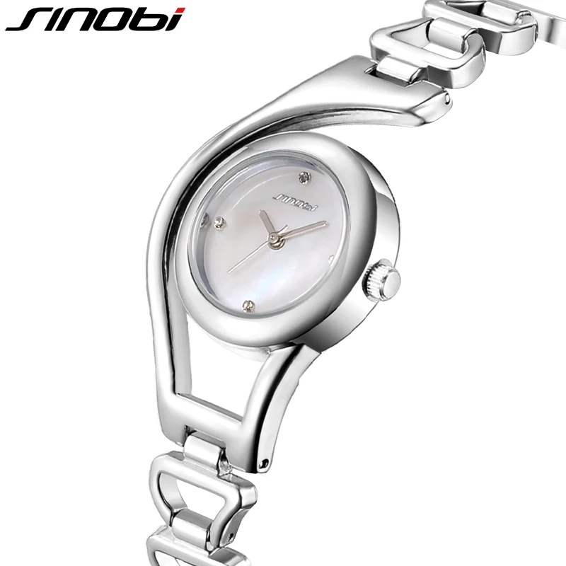 Prix pour SINOBI Élégant Petit Shell Cadran Bracelet Montre Pour Femmes Squelette Conception Dames Poignet Montres 2017 relogio feminino Argent Prix pour SINOBI Élégant Petit Shell Cadran Bracelet Montre Pour Femmes Squelette Conception Dames Poignet Montres 2017 relogio feminino Argent