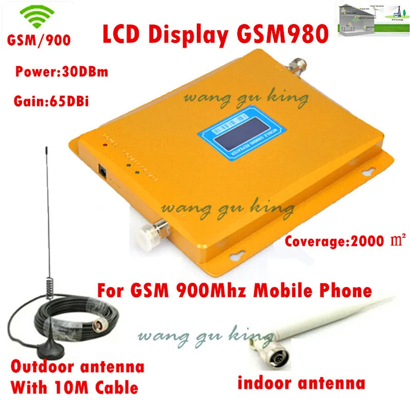 

Full set 2000square meters gsm 900MHZ Signal Repeater GSM980 LCD Display Cell Phone Mobile Signal Booster/Amplifier / Repeater