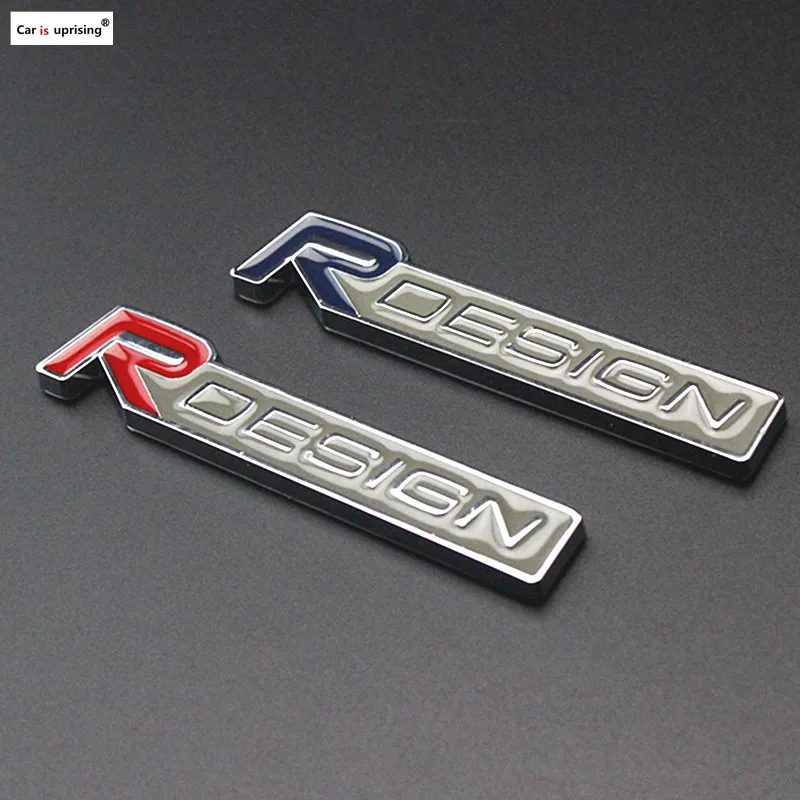 3D Metal R DESIGN RDESIGN Letter Emblem Badge Car Sticker Decal for