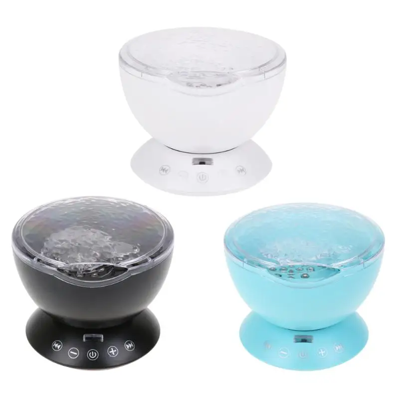 

Ocean Sea Waves LED Projector Night Light Novelty Lamp Remote Control Kids Children Baby Room Lullaby Music Box Projector Light
