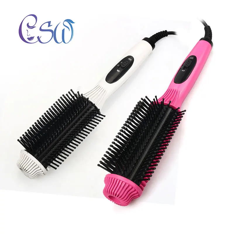 

CSW Two-In-One Multifunctional Electric Hair Straightener Comb Hair Curler Anti-scald Flat Iron Straightening Brush Curling Tool