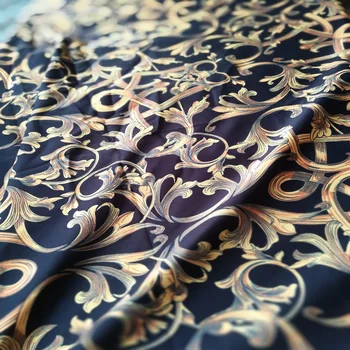 

New hot product simulation silk stretch fashion fabric shirt dress polyester printed cloth boutique clothing cloth shiny