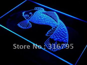 

s015 Koi Japanese Fish Tattoo Logo LED Neon Light Light Signs On/Off Switch 20+ Colors 5 Sizes