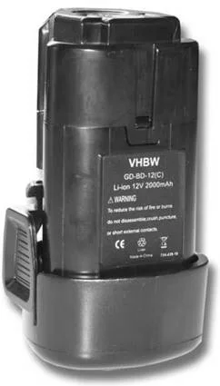 Для Black & Decker 12 В 2000 мАч литий ионный аккумулятор для электроинструмента BL1110 BL1310